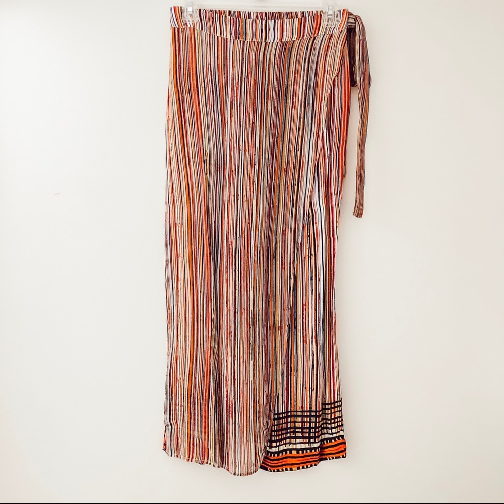 Anthropology Wide Leg Ankle Crop Pants